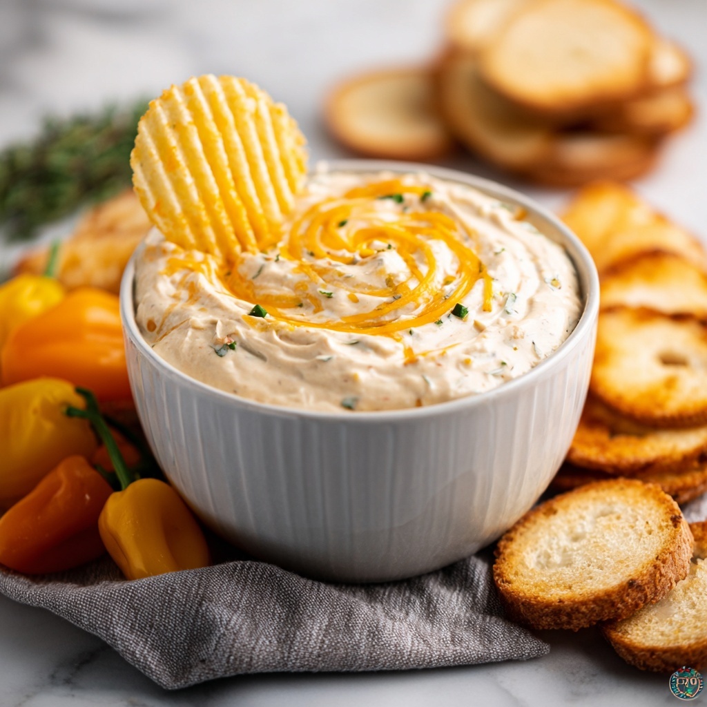 Cheesy Chive Warm Dip Recipe - Recipe Image