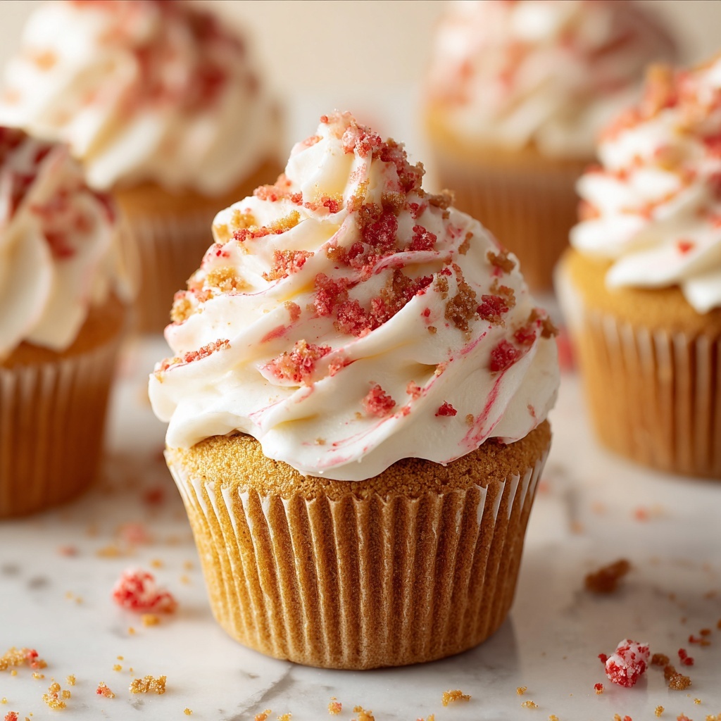 Strawberry Crunch Cupcakes Recipe - Recipe Image