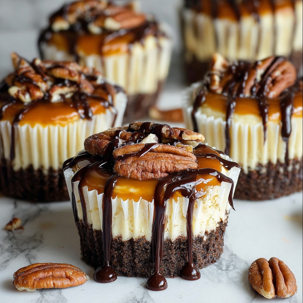 Mini Turtle Cheesecakes Recipe - Recipe Image