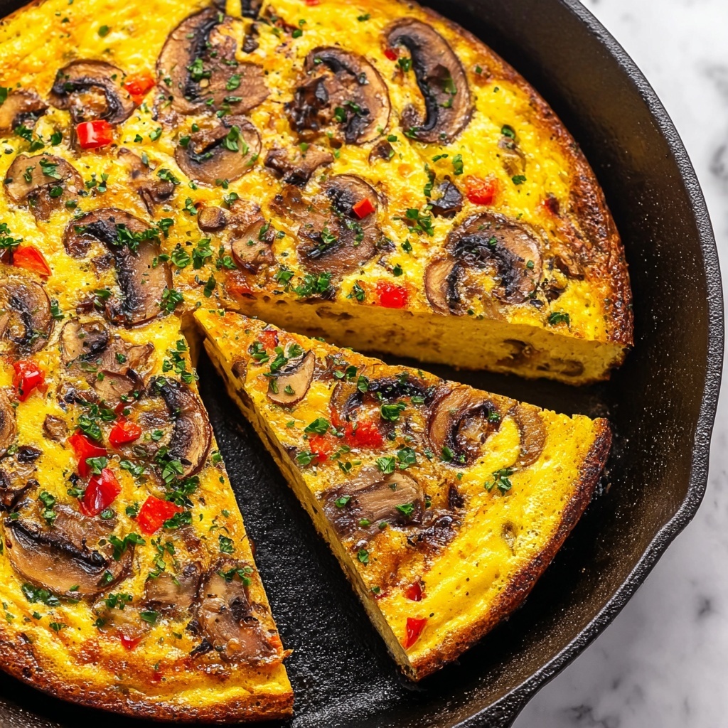 Vegetable Mushroom and Bell Pepper Frittata Recipe - Recipe Image