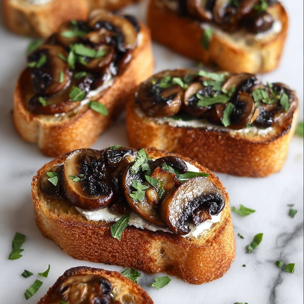 Mushroom and Gruyère Crostini Recipe - Recipe Image