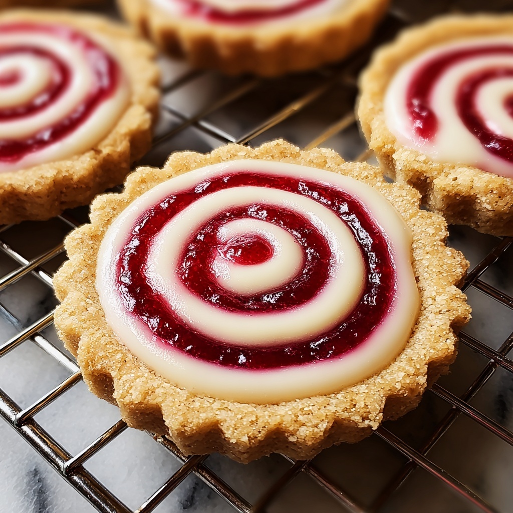 Raspberry Swirl Shortbread Cookies Recipe - Recipe Image