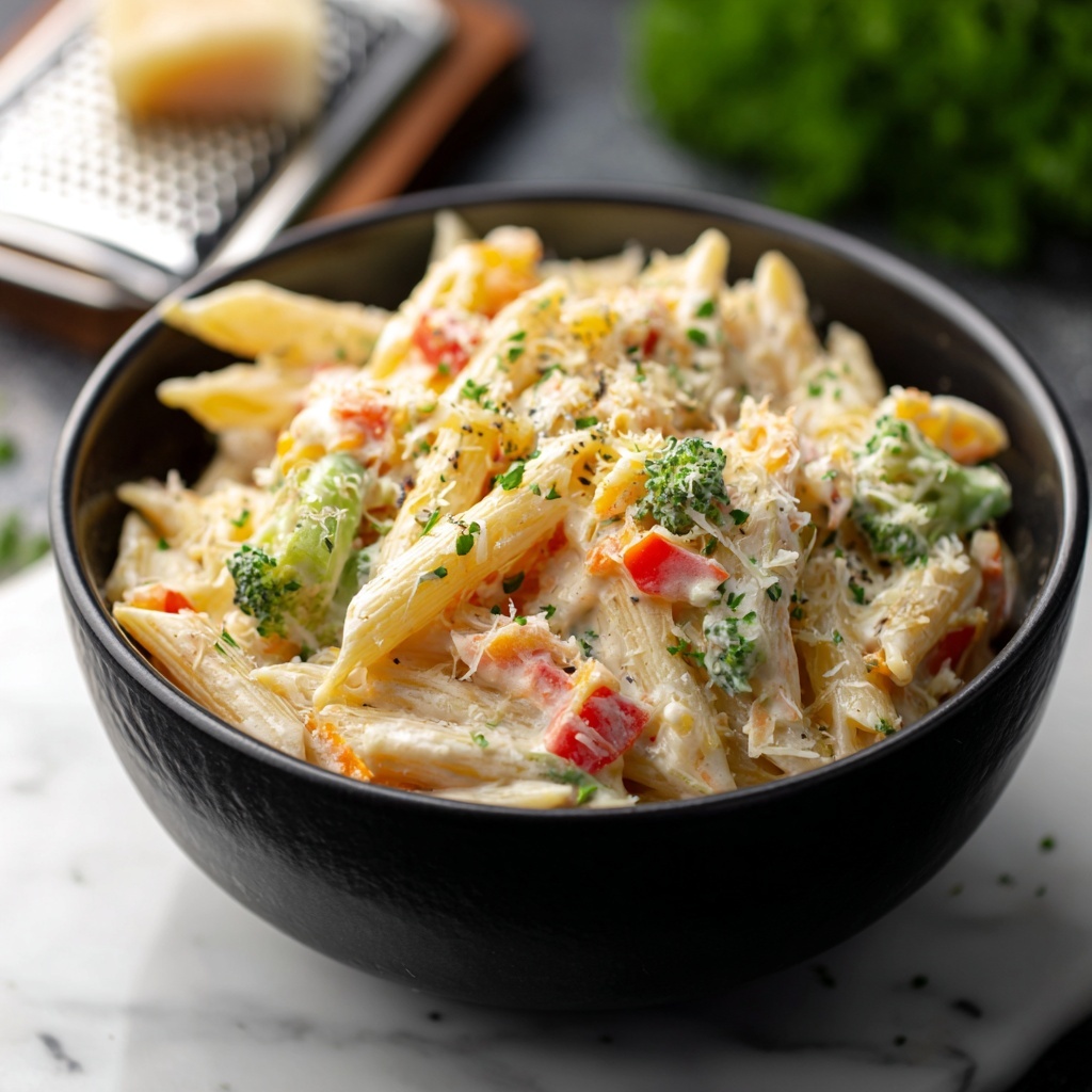 Creamy Pasta Primavera Recipe - Recipe Image