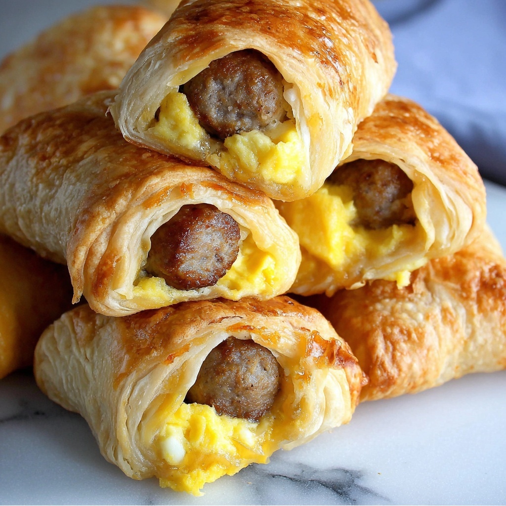 Sausage-Egg-and-Cheese Breakfast Roll-Ups Recipe - Recipe Image