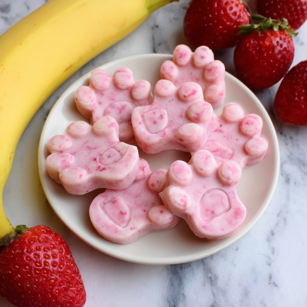 Strawberry and Yogurt Frozen Dog Treats Recipe - Recipe Image