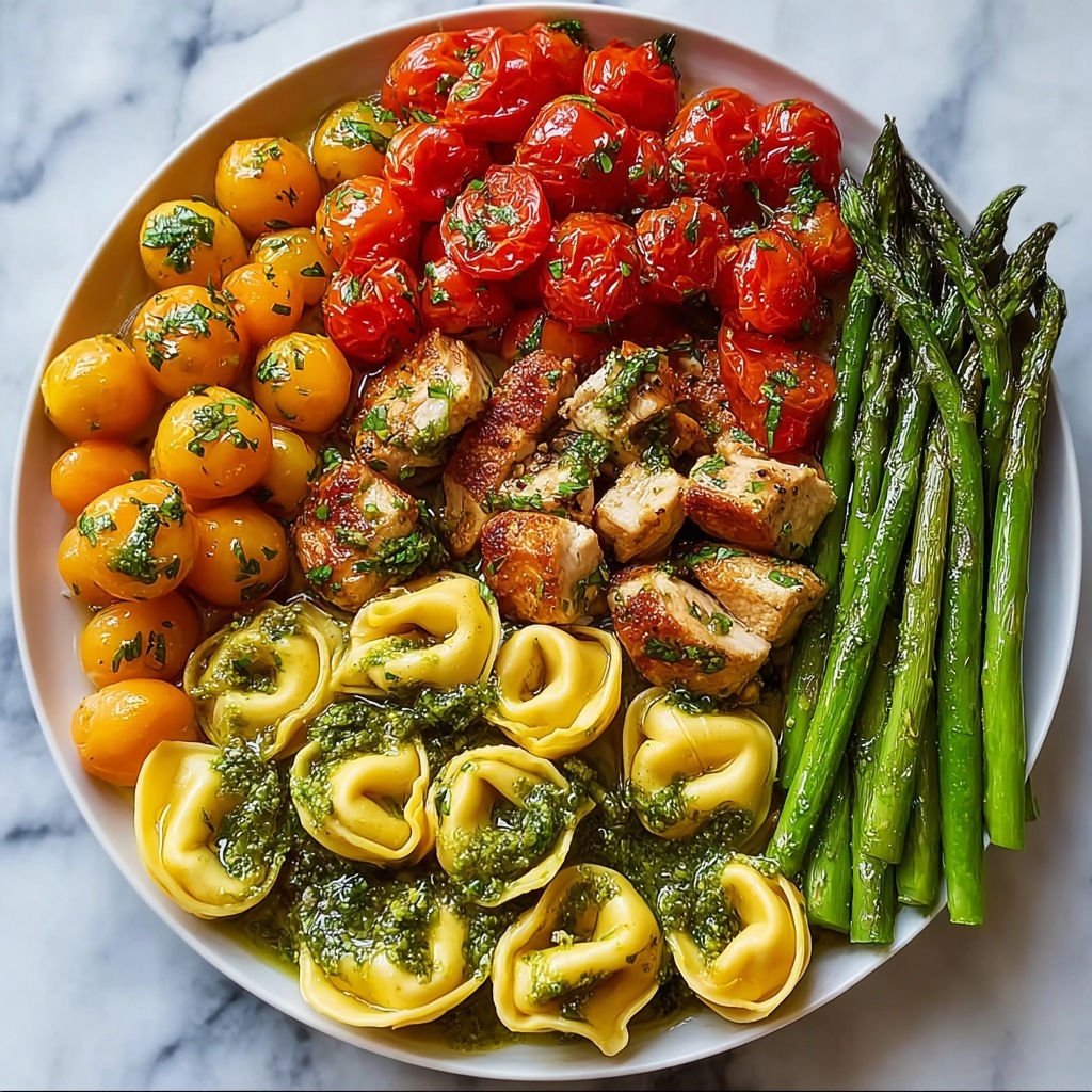 Pesto Chicken Tortellini and Veggies Recipe - Recipe Image