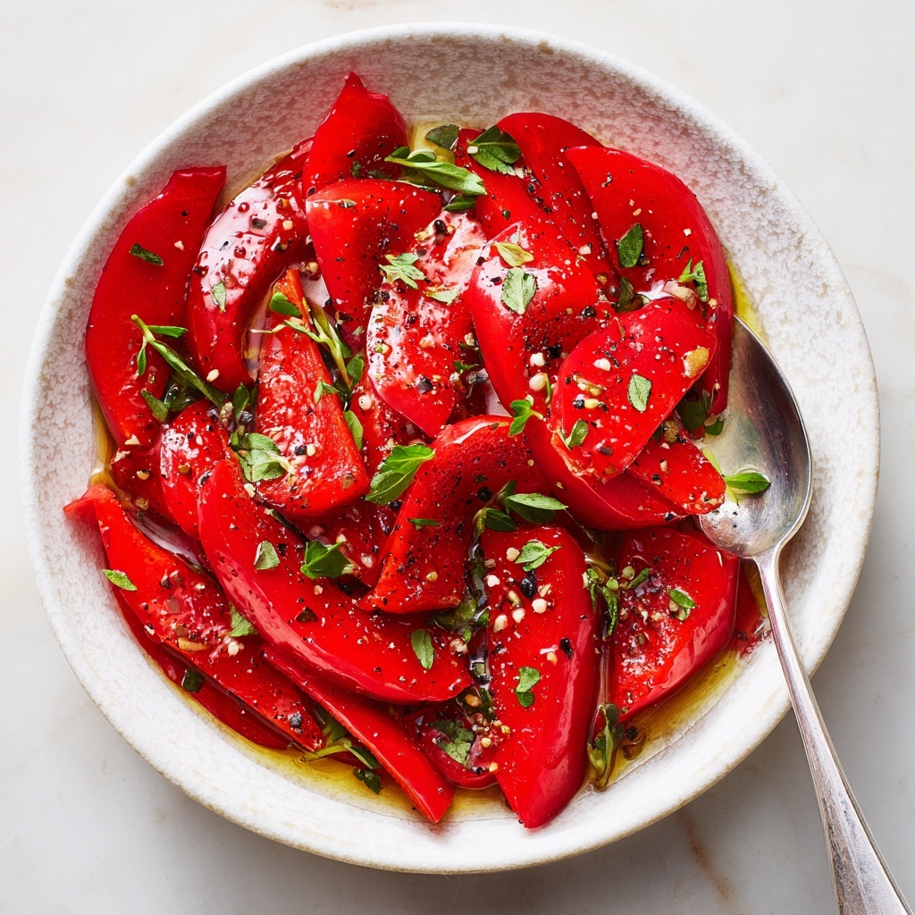 Roasted Red Pepper Salad: An Amazing Ultimate Recipe - Recipe Image