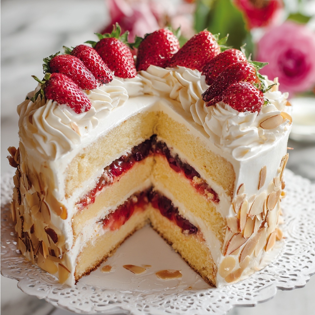 Strawberry Cheesecake Filling Pound Cake Recipe - Recipe Image