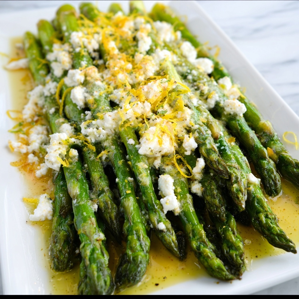 Lemon and Feta Grilled Asparagus Recipe - Recipe Image