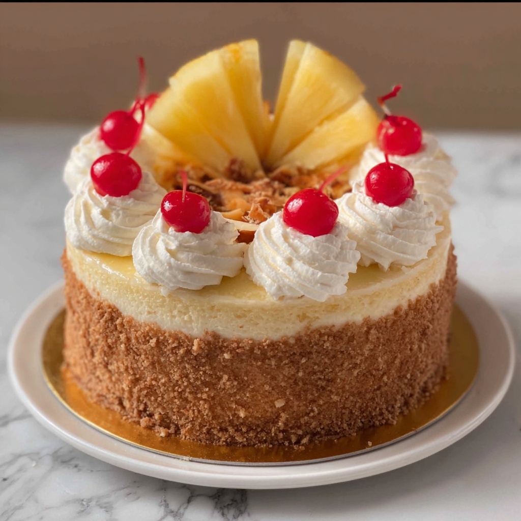 Pineapple Right-Side-Up Cheesecake Recipe - Recipe Image