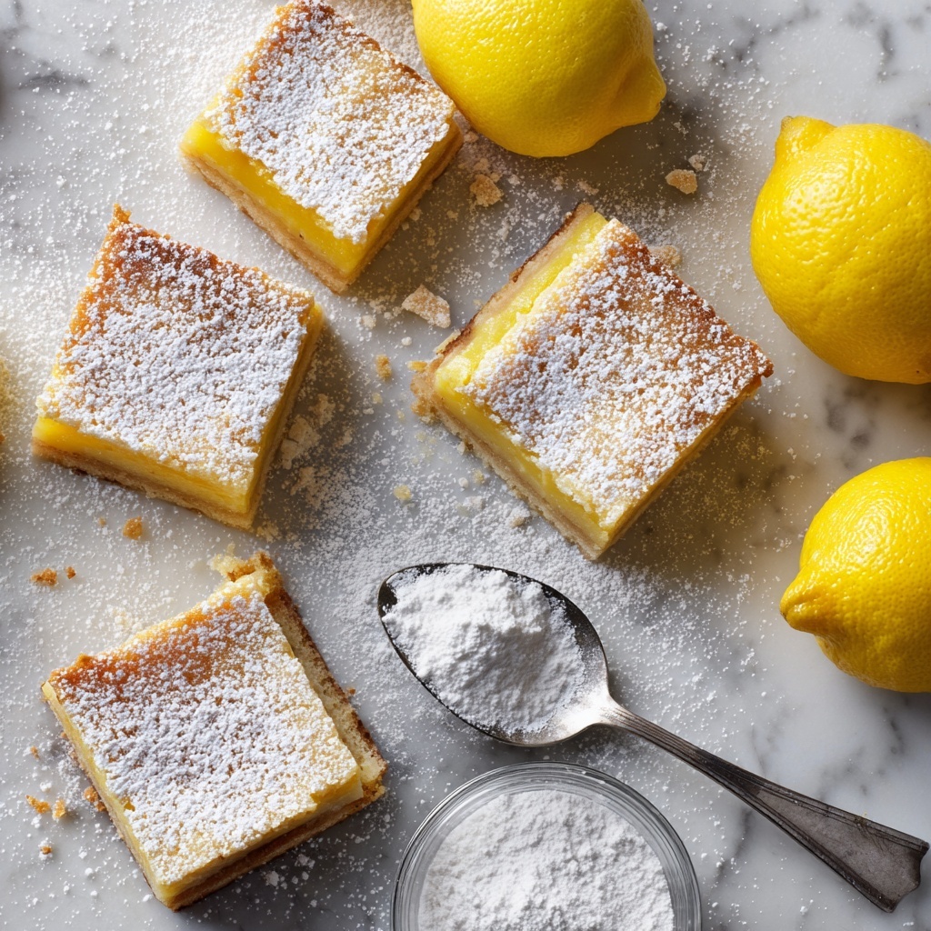 Lemon Bars with Powdered Sugar Recipe - Recipe Image