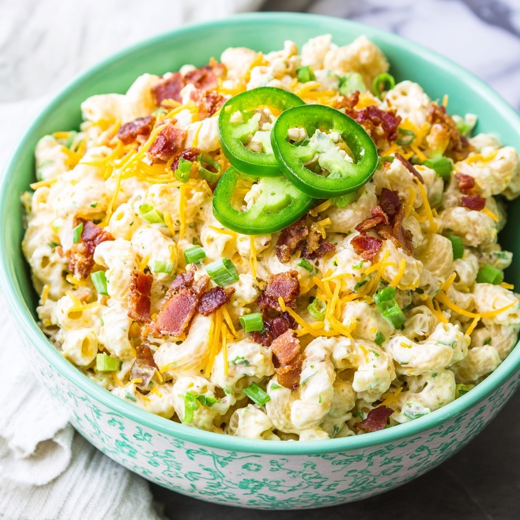 Cheesy Jalapeño Popper Pasta Salad Recipe - Recipe Image