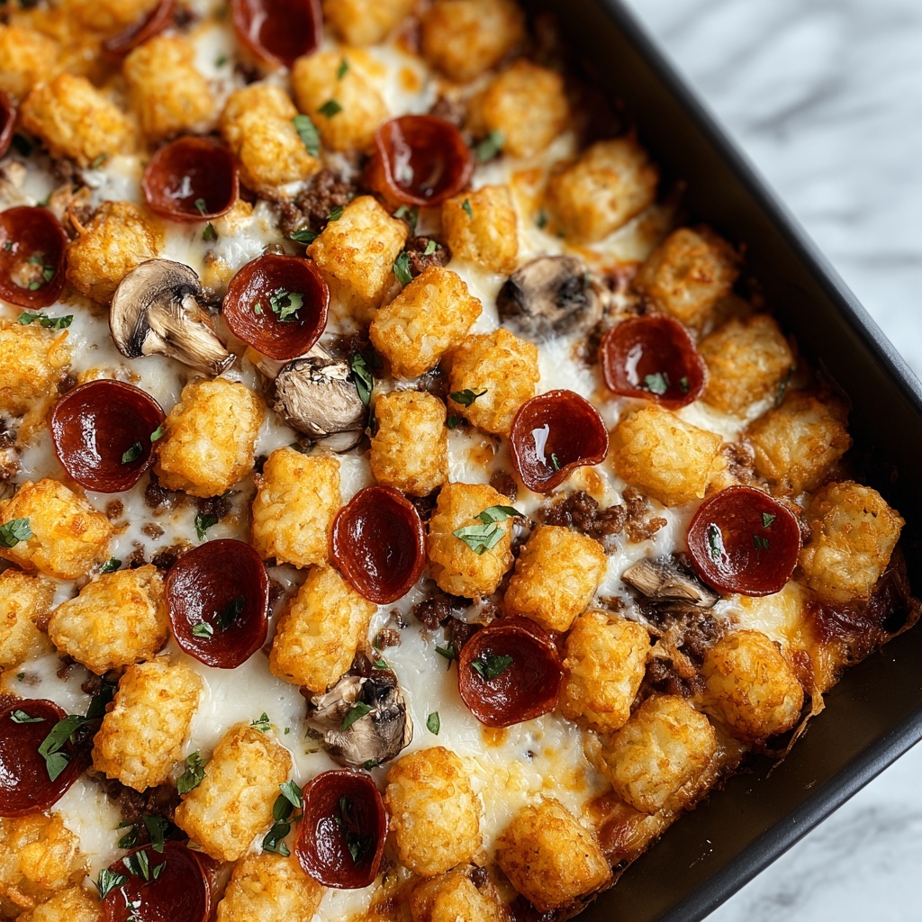 Pizza Tot Casserole Recipe - Recipe Image