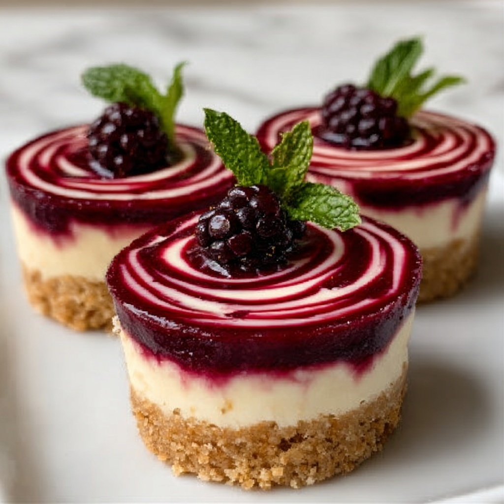 Berry Swirl Cheesecake Bites Recipe - Recipe Image
