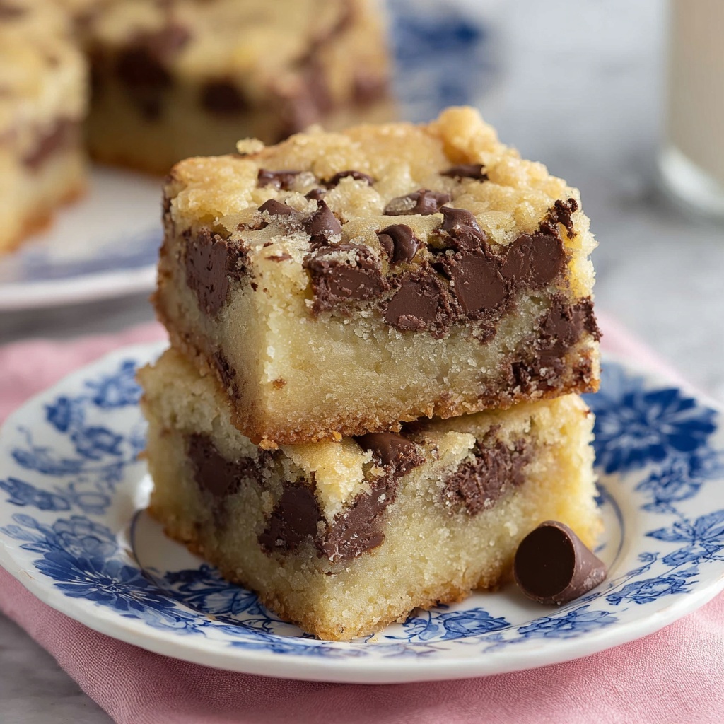 Gooey Chocolate Chip Cookie Bars Recipe - Recipe Image
