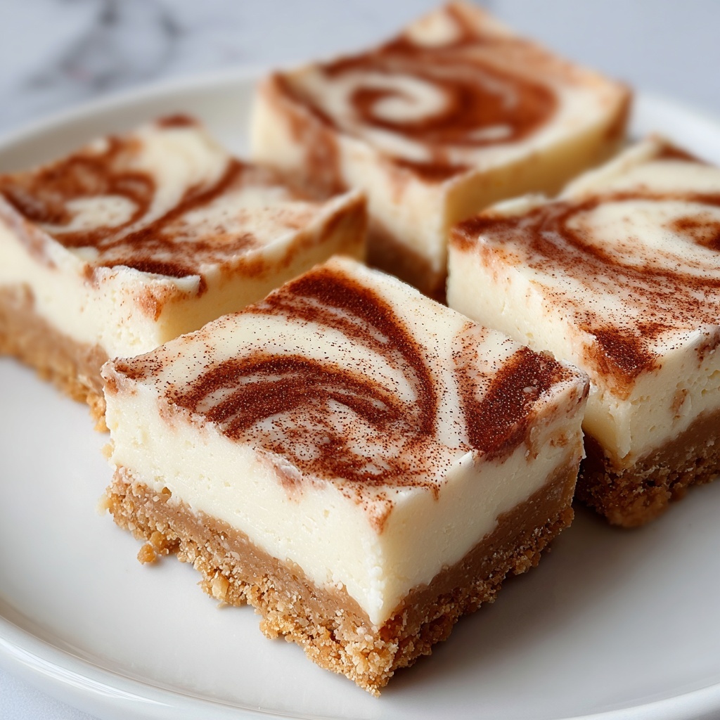 Blender Cinnamon Roll Cheesecake Bars Recipe - Recipe Image