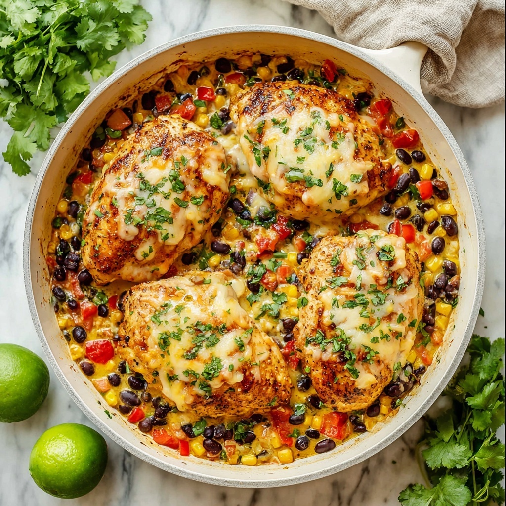 Cowboy Chicken Bake with Black Beans, Corn, and Melted Cheese Recipe - Recipe Image
