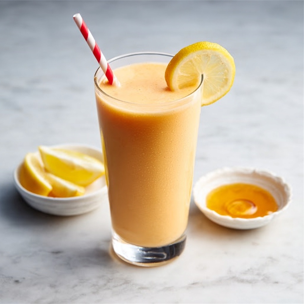 Frozen Peach Lemonade Slush Recipe - Recipe Image