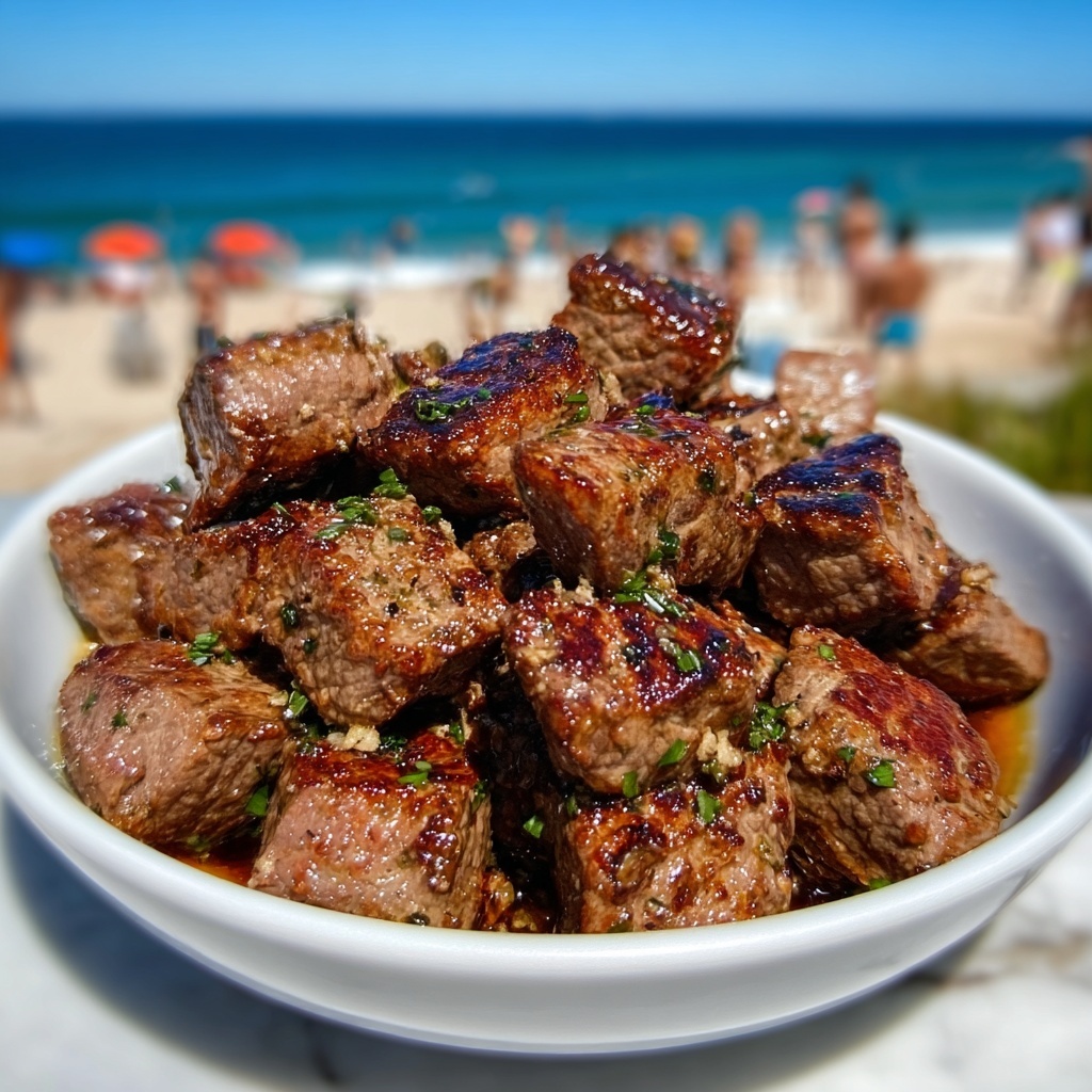 Air Fryer Tangy Honey BBQ Steak Bites Recipe - Recipe Image