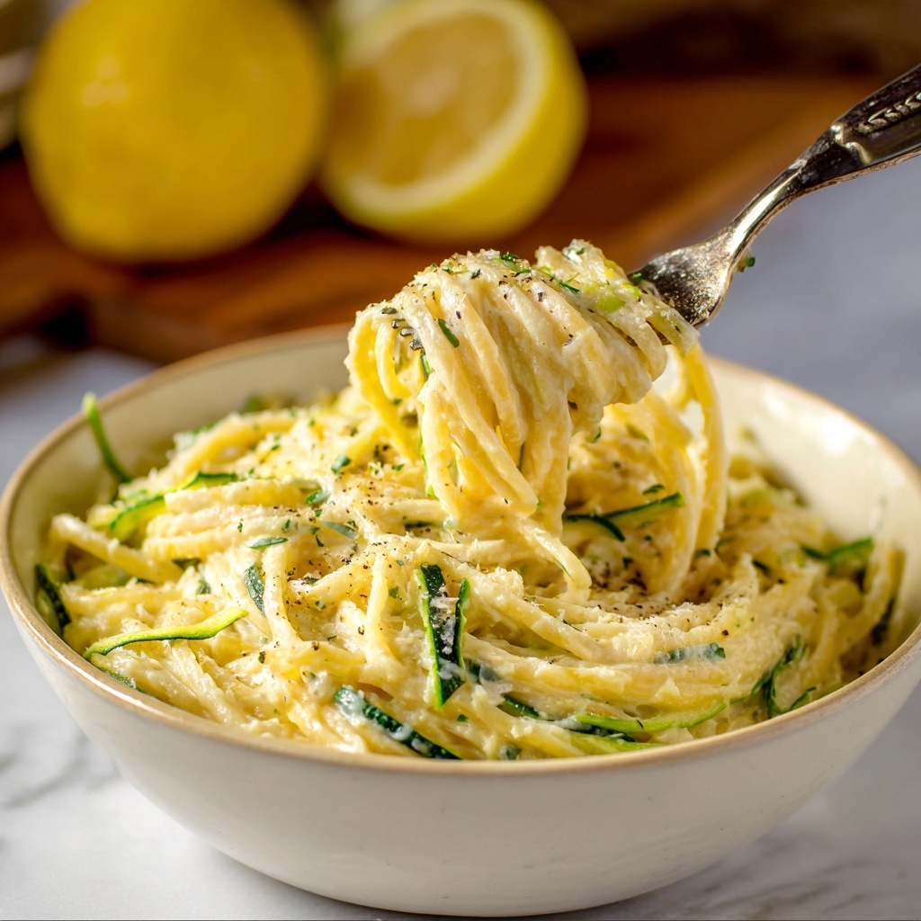 Creamy Lemon Zucchini Pasta Recipe - Recipe Image