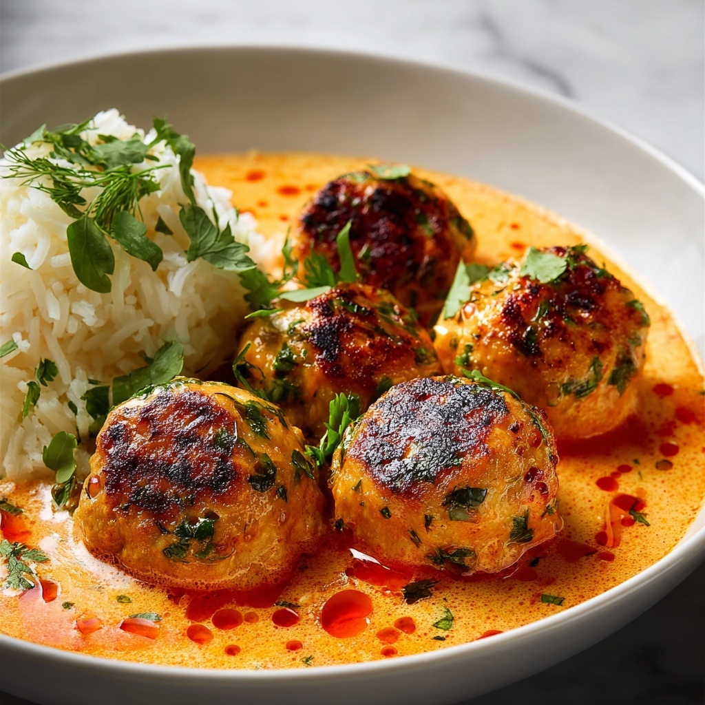 Spiced Chicken Meatballs in Coconut Curry Recipe - Recipe Image