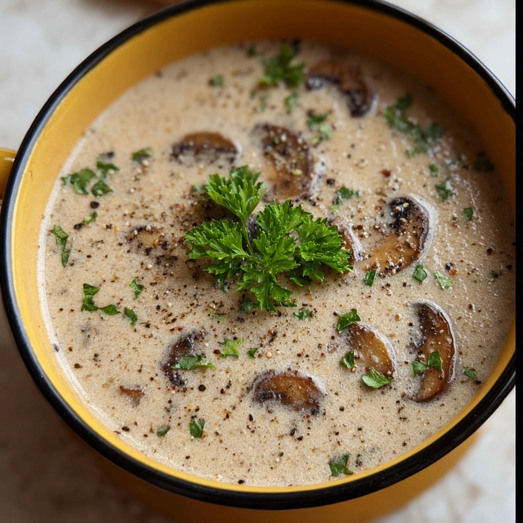 Decadent and Creamy Mushroom Soup Recipe - Recipe Image
