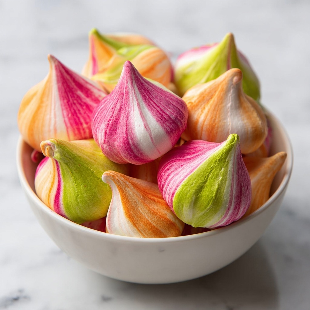 Rainbow Sherbet Meringues Recipe - Recipe Image