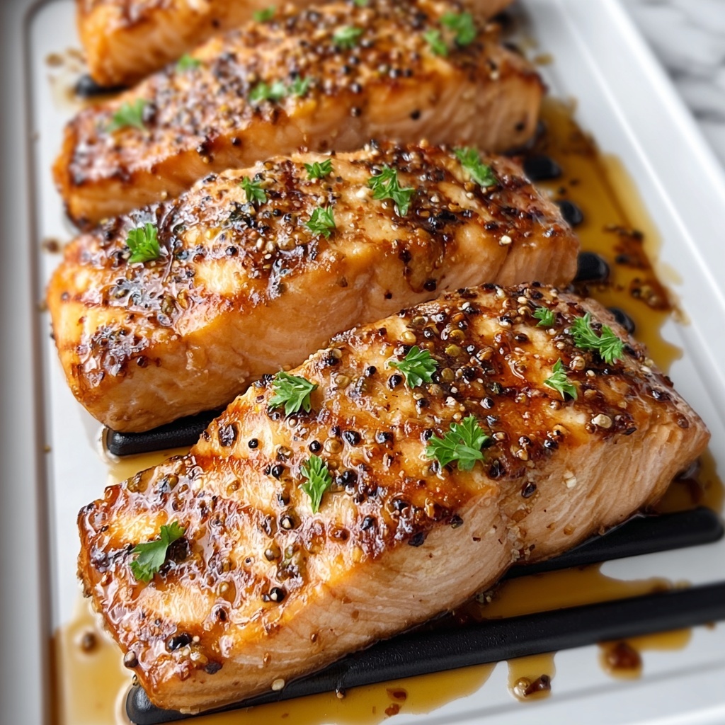 Air Fryer Honey Mustard Glazed Salmon Recipe - Recipe Image