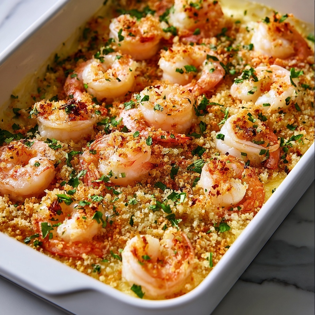 Baked Stuffed Shrimp Casserole Recipe - Recipe Image