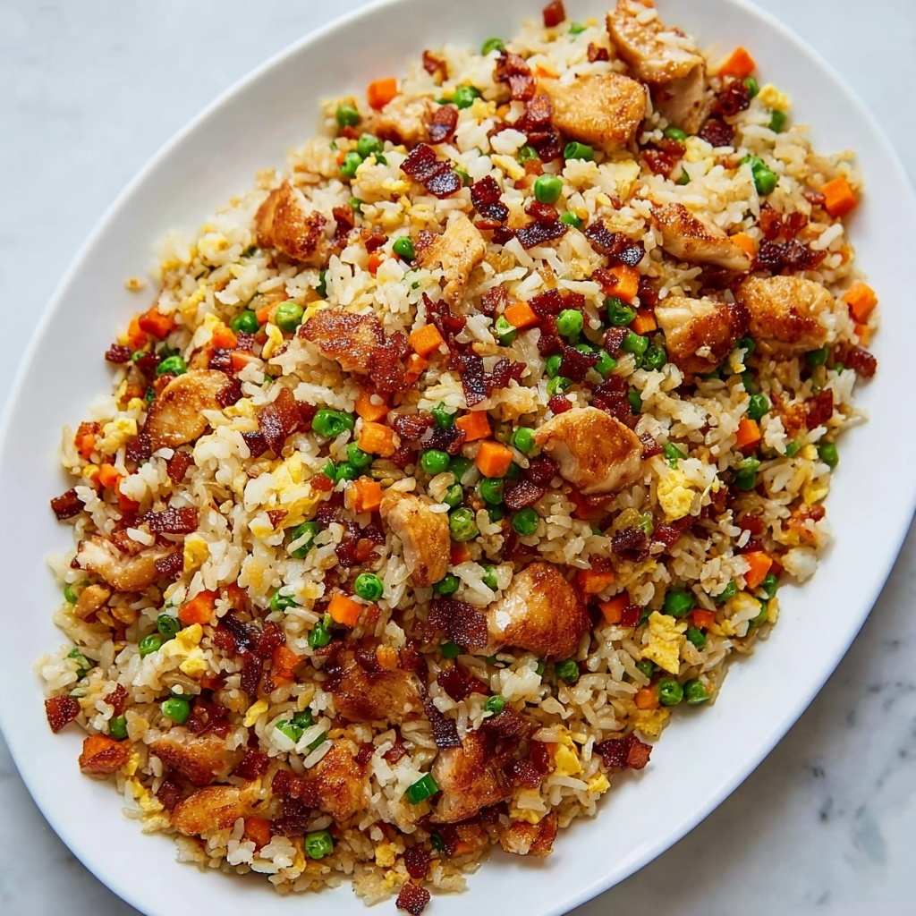 BBQ Chicken Fried Rice Recipe - Recipe Image