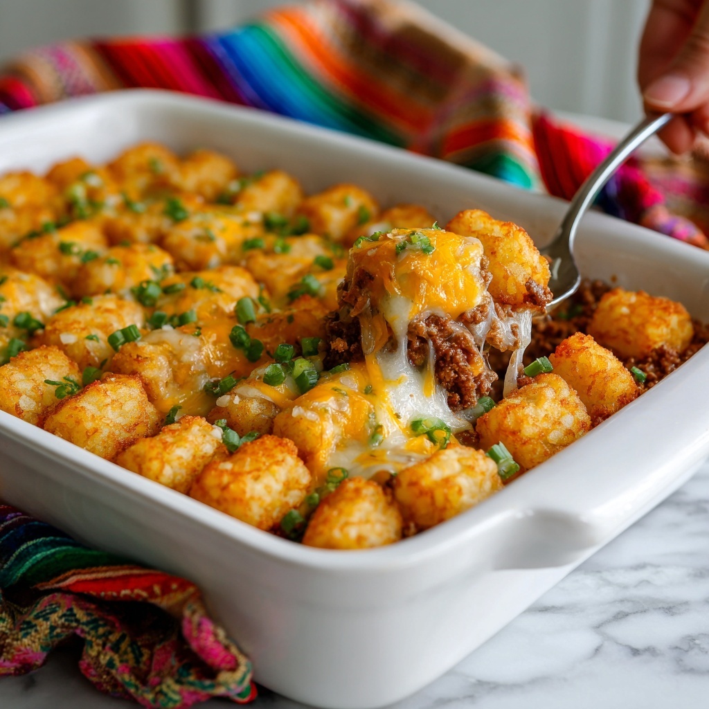 Cowboy Tater Tot Casserole Recipe - Recipe Image