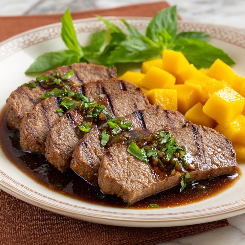 Grilled Tuna Steaks with Mango Chutney Recipe - Recipe Image