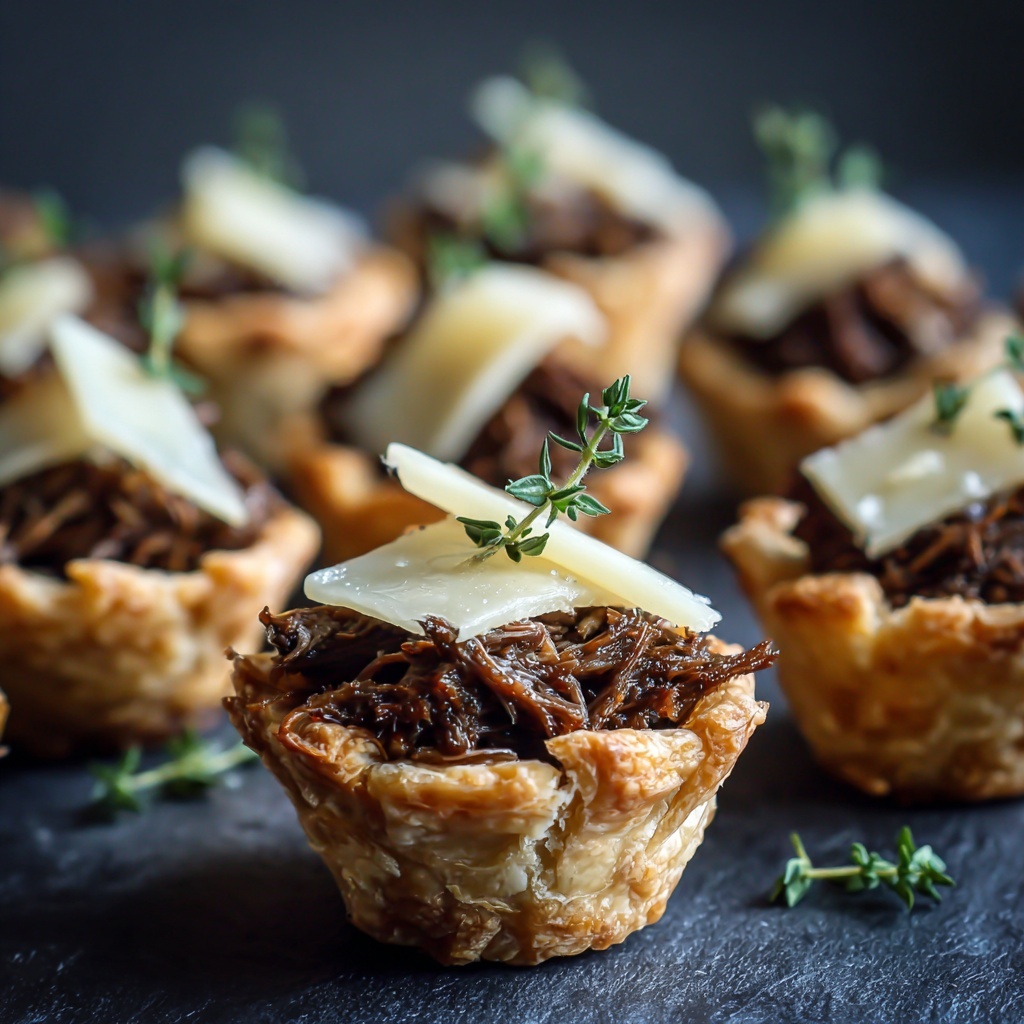 Mini Roasted Beef and Gruyère Savory Tarts Recipe - Recipe Image
