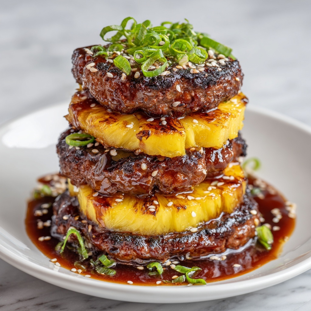 Teriyaki Beef Pineapple Rice Stack Recipe - Recipe Image