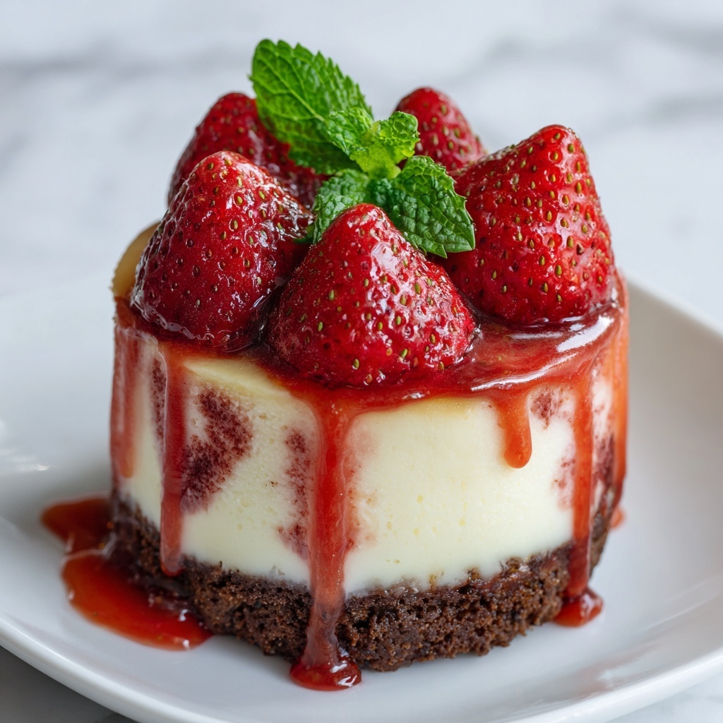Strawberry Swirl Cheesecake Recipe - Recipe Image