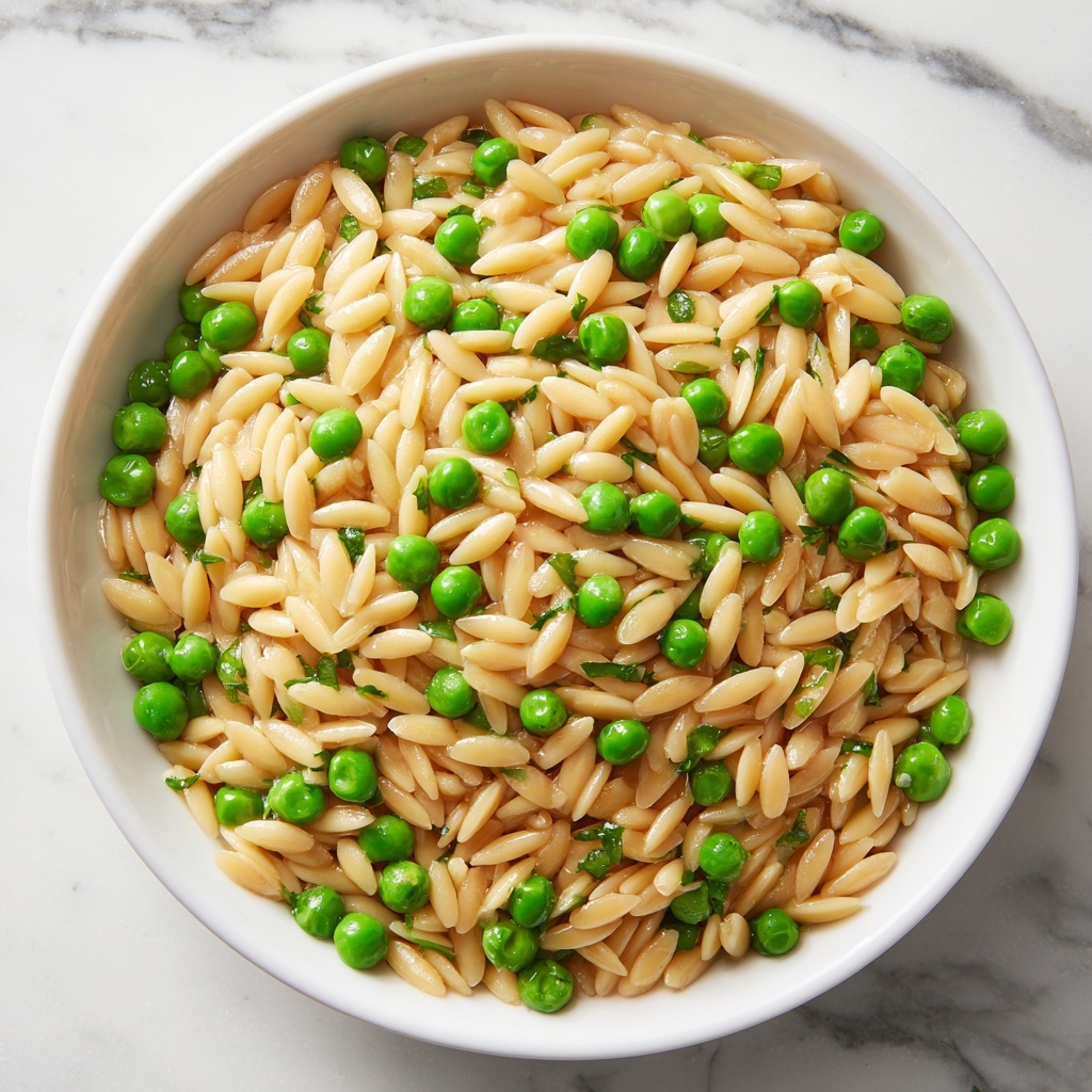 Creamy Parmesan Orzo with Peas Recipe - Recipe Image