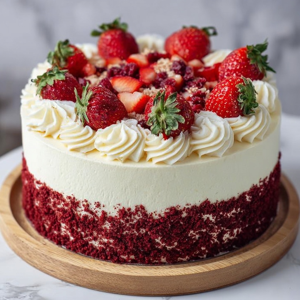 Red Velvet Strawberry Delight Recipe - Recipe Image