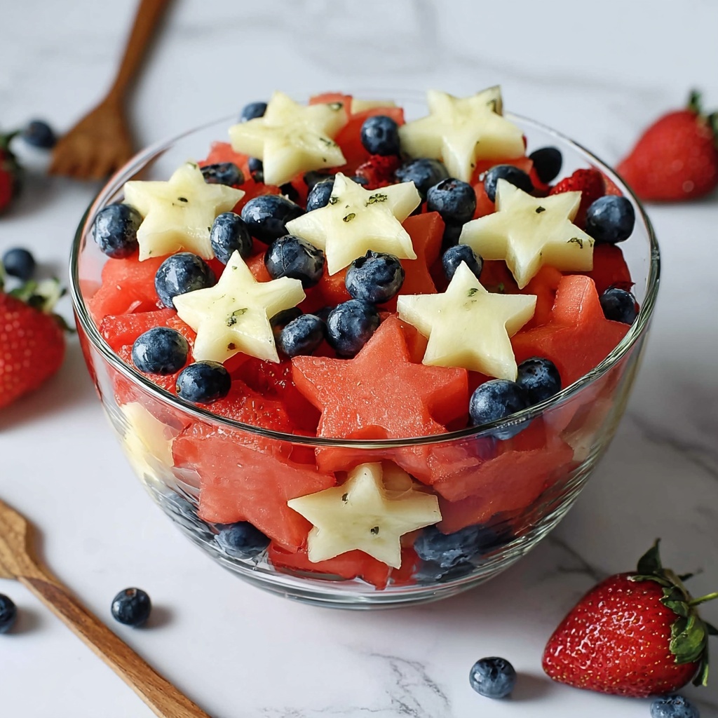 4th of July Patriotic Fruit Salad Recipe - Recipe Image