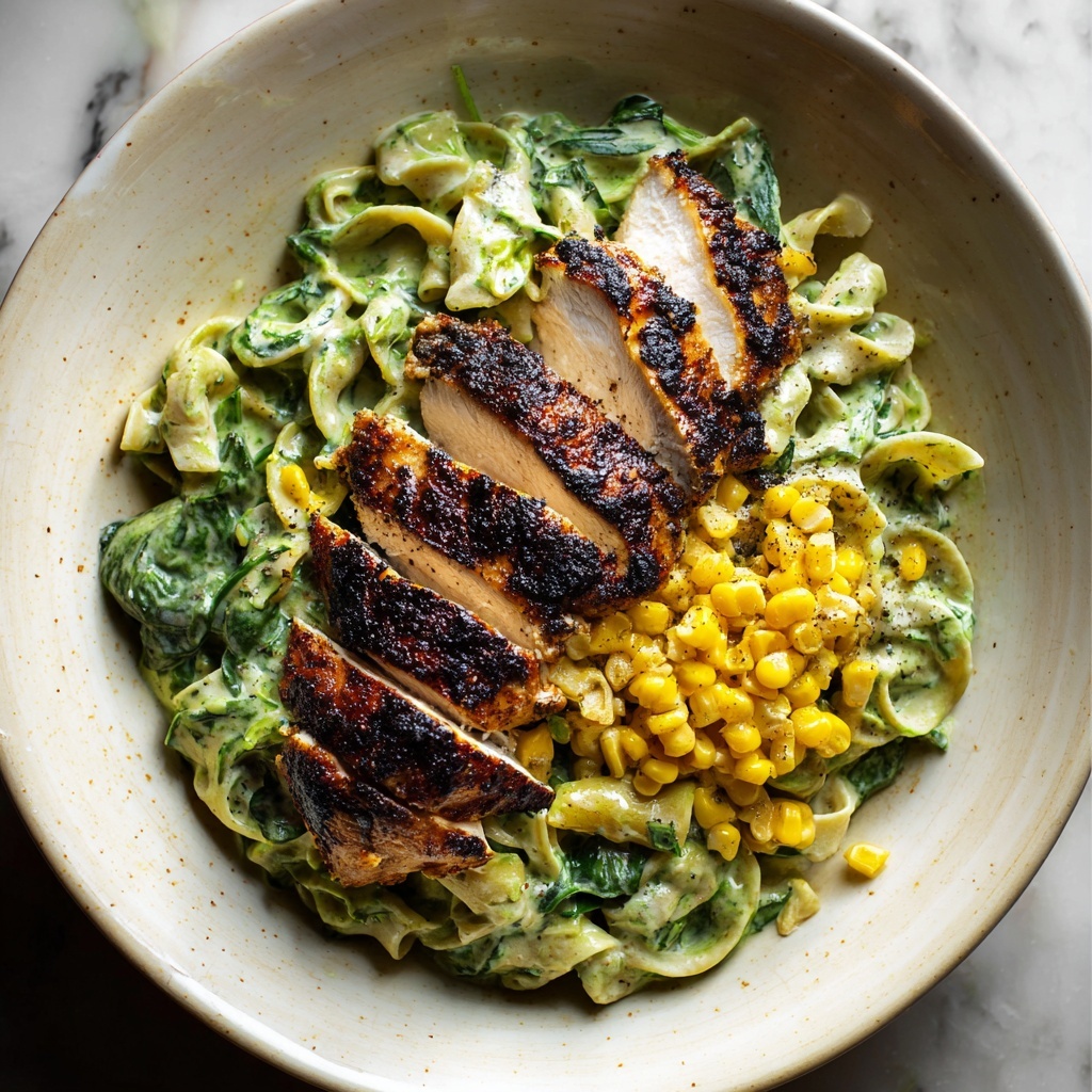 Creamy Roasted Poblano Pasta Recipe - Recipe Image