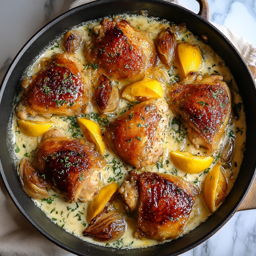 Herb Roasted Chicken in Creamy Garlic Herb Sauce Recipe - Recipe Image