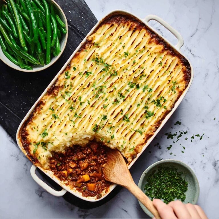 Shiitake Cottage Pie with Cauliflower Mash Recipe