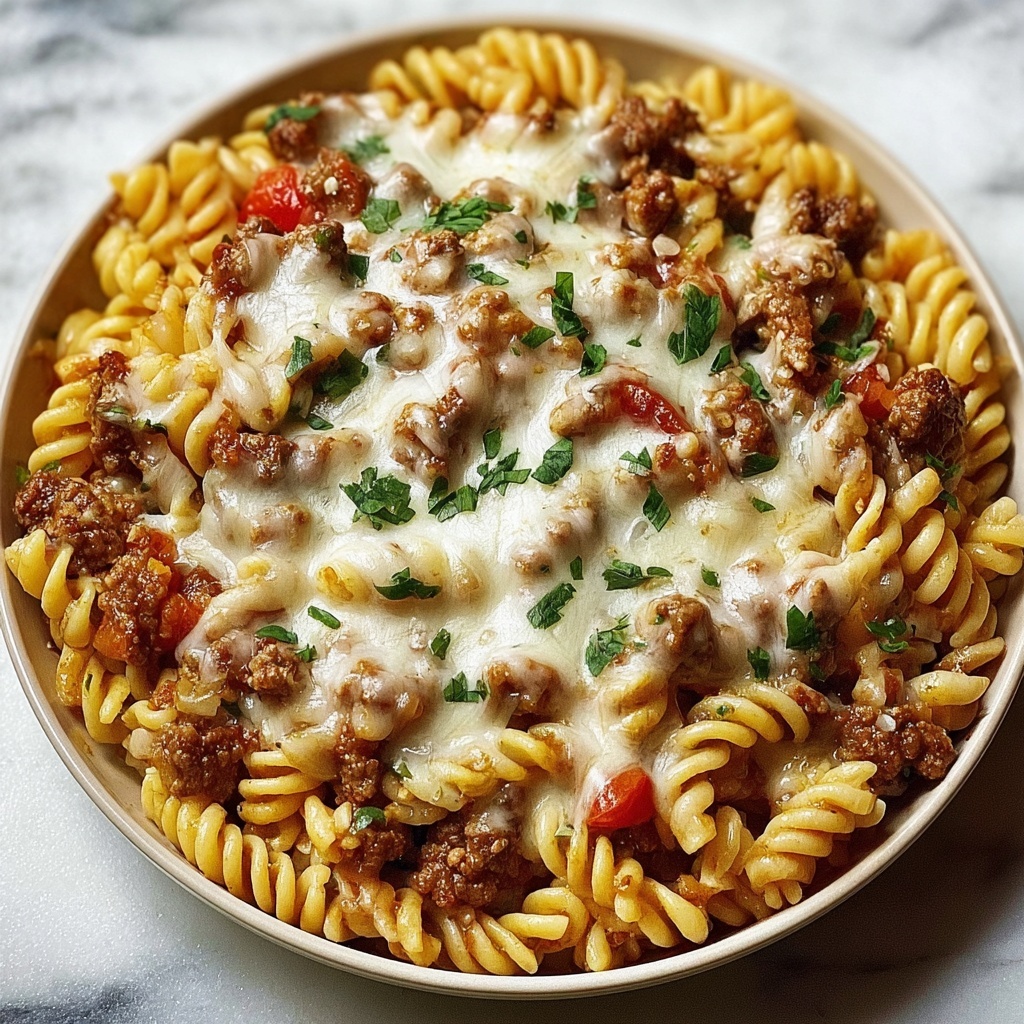 Cheeseburger Alfredo Pasta: A Delicious Twist on Comfort Food Recipe - Recipe Image