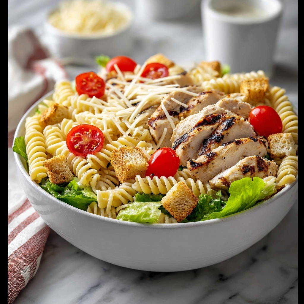 Chicken Caesar Pasta Salad Recipe - Recipe Image