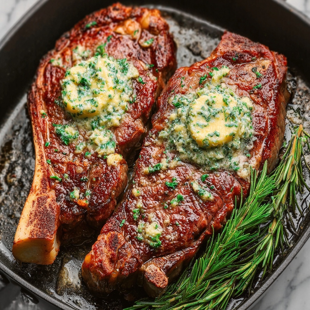 Air Fryer Ribeye Steak with Garlic Butter Recipe - Recipe Image