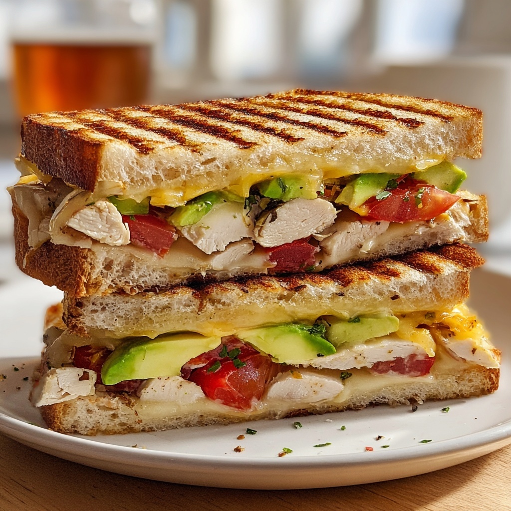 Chicken and Avocado Panini Recipe - Recipe Image