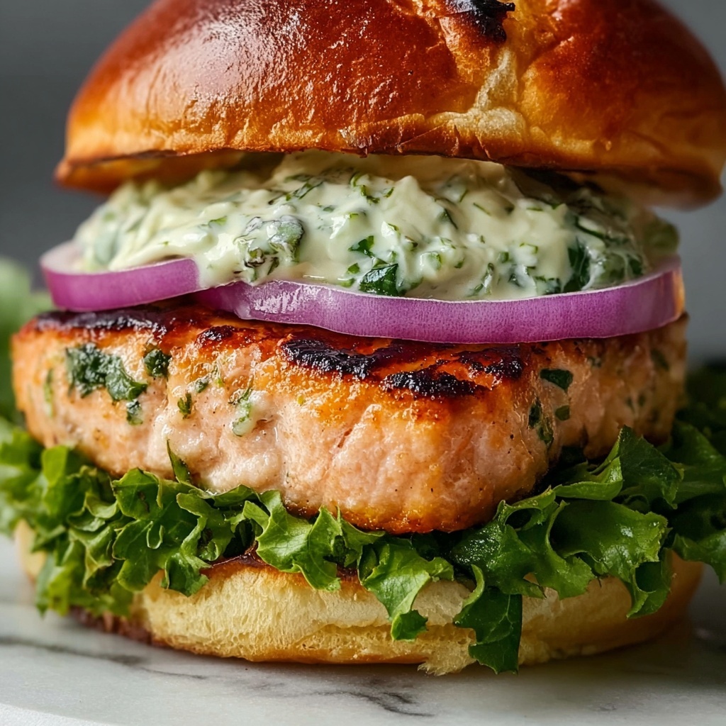 Salmon Burgers with Basil Mayo Recipe - Recipe Image