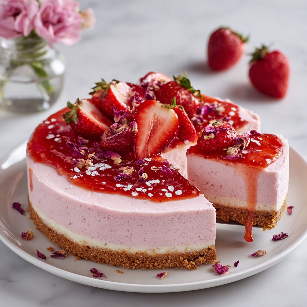 Vegan Strawberry Cheesecake Recipe - Recipe Image