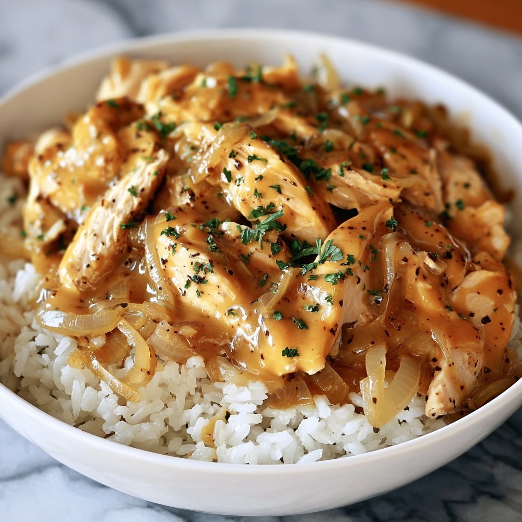 Smothered Chicken and Rice Recipe - Recipe Image