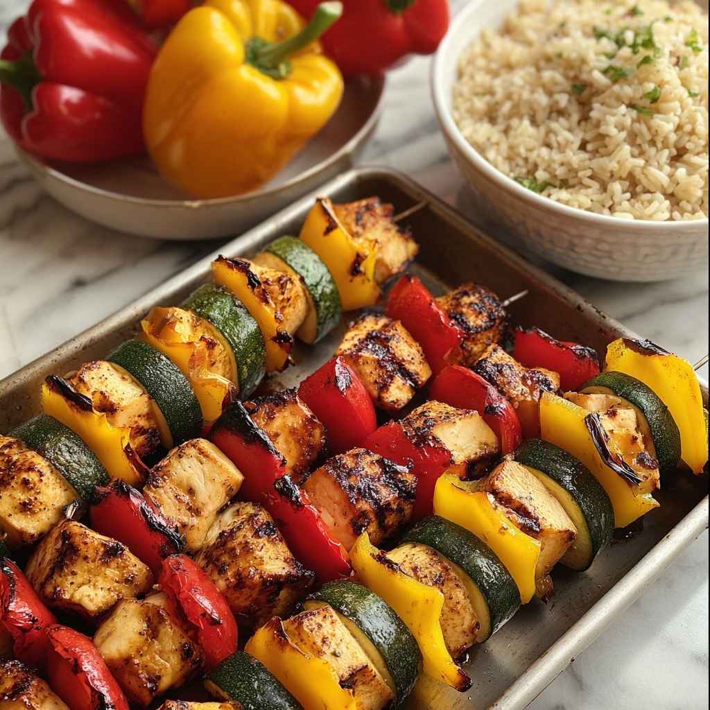 Garlic Herb Chicken Kabobs Recipe - Recipe Image