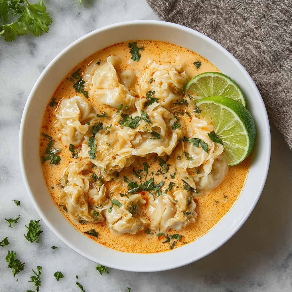 Thai Red Curry Dumpling Soup Recipe - Recipe Image